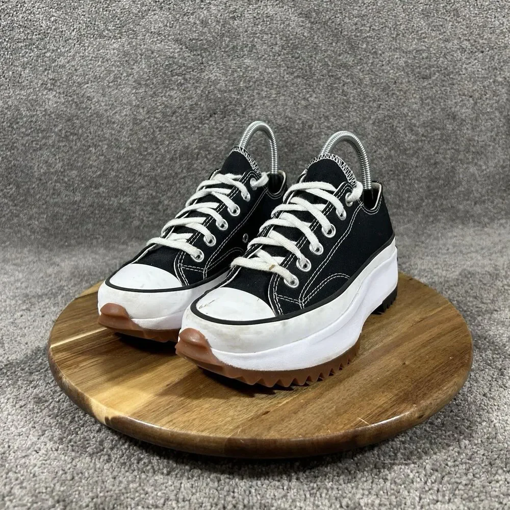 Converse Run Star Hike Ox Low Top Women’s Size 6 Black White Gum Platform Shoes